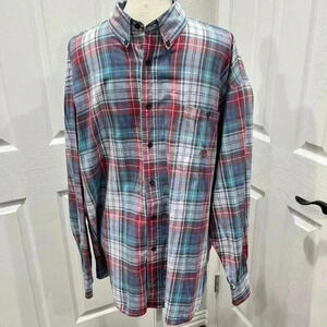 Wrangler Twenty X long sleeve button down plaid shirt with chest pocket
